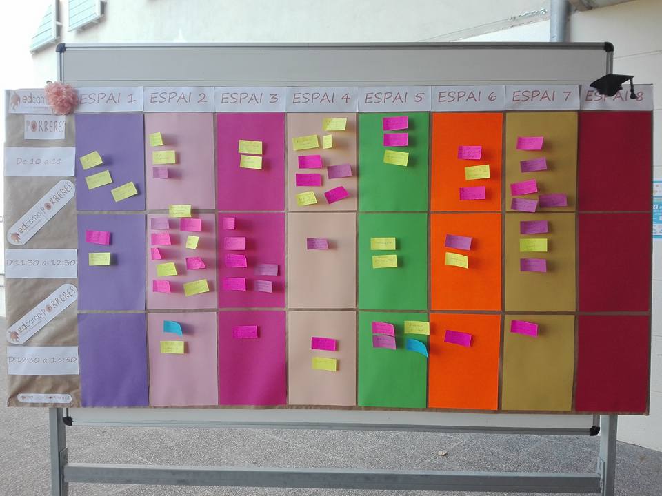 Tianet24's tweet photo. L'Edcamp Porreres està en marxa!! Ja tenim el mapa de les sessions quasi acaba! No us perdeu al detall tot el que passa a #edcamporreres! https://t.co/Mjiy0SgJht