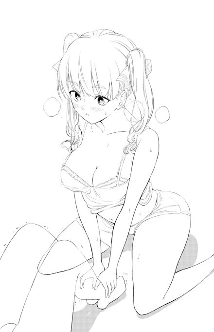 モノクロ腹筋君花さん 