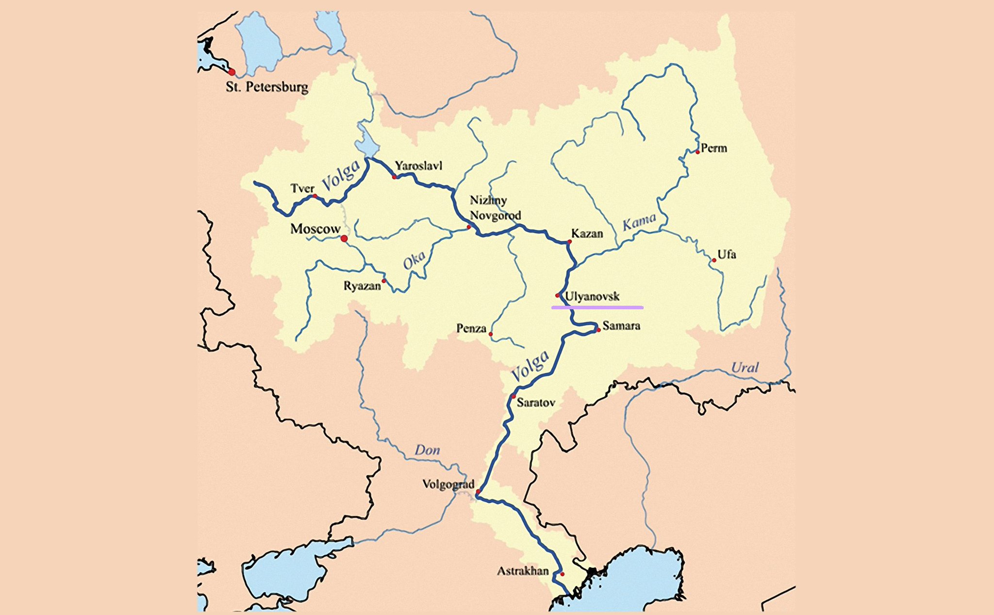 река волга на карте