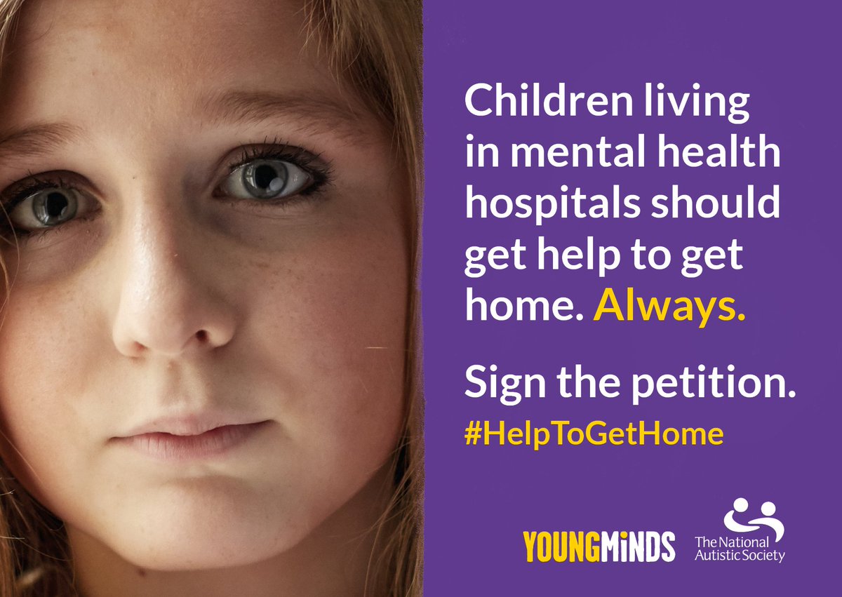 YoungMindsUK's tweet photo. Children & young people with mental health issues & autism ALWAYS deserve appropriate care. Sign now: https://t.co/XQ6ta4nQPr #HelpToGetHome https://t.co/Gpldvc7nJ3