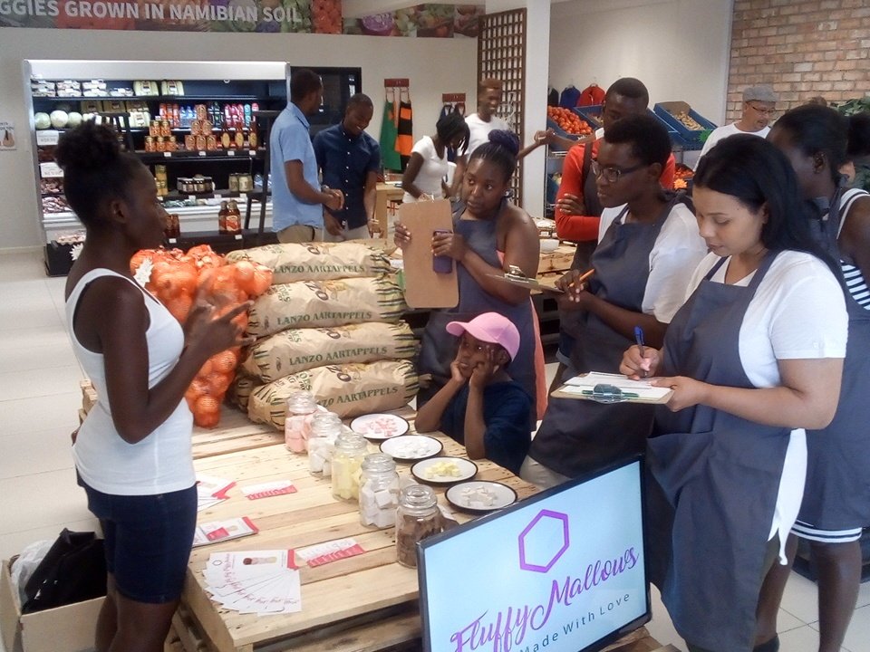 MyGreensNAMIBIA's tweet photo. Judging has started and #FluffyMallows is up first! We've got our fingers crossed that the judges love the yummy marshmallows! 😋 https://t.co/dCACbTEAEA