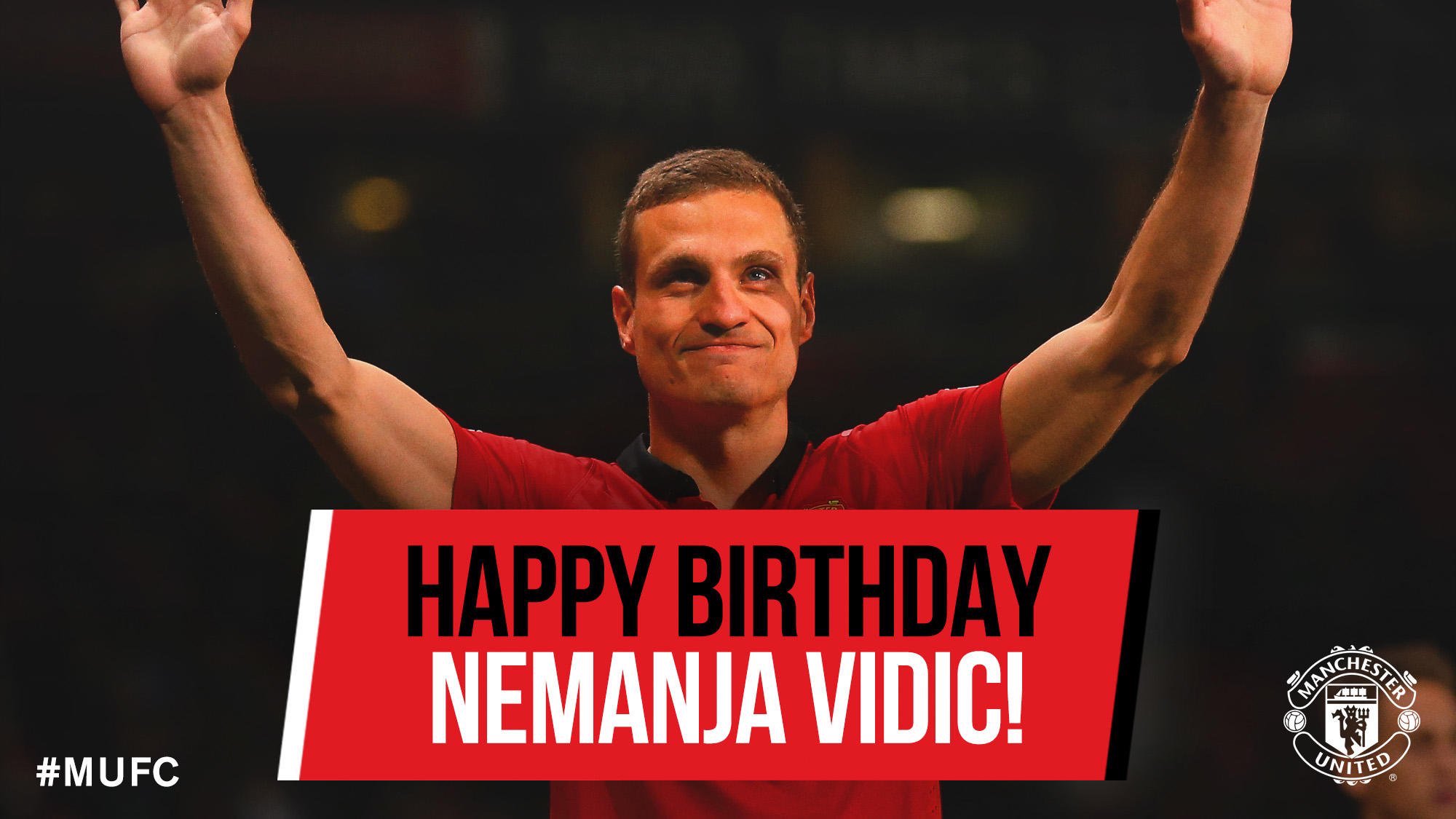 We wan wish Nemanja Vidic Happy Birthday. E don turn 36 years. 