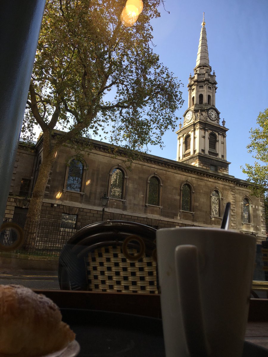 Morning coffee before teaching in Denmark st. Rainy but lovely!