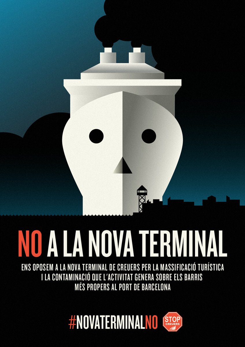 Qualitat_Aire's tweet photo. @xaviertrias @AlfredBosch @MJLecha @jaumecollboni @CarinaMejias @PDeCATBCN @ERCbcn @CUPBarcelona @CiutadansBCN @pscbarcelona @pp_bcn #AlertaCreuers @portdebarcelona el teu negoci ens ofega #NovaTerminalNO!!! https://t.co/KWd4o6WNcy
