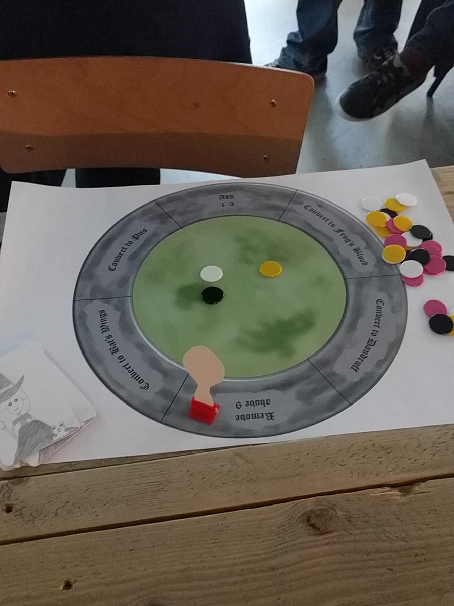 There were also board games made at this year's #splashgamejam. Like this potion making game where each player is a witch.