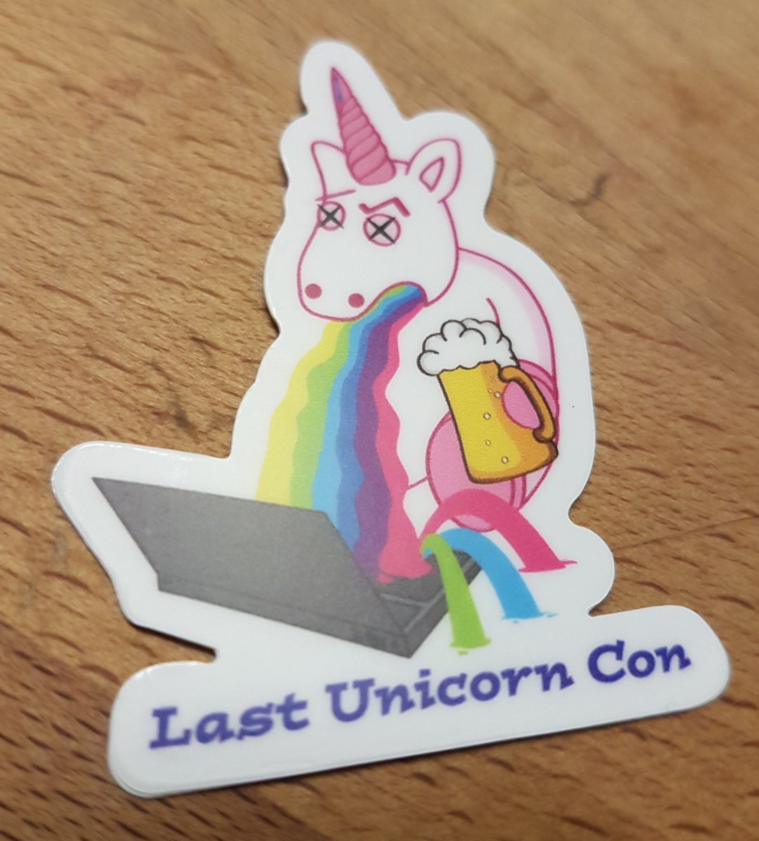 LastUnicornCon's tweet photo. “That’s one small sticker for man, one giant sticker for mankind” - Neil Alden Armstrong https://t.co/L63ItlD8qy