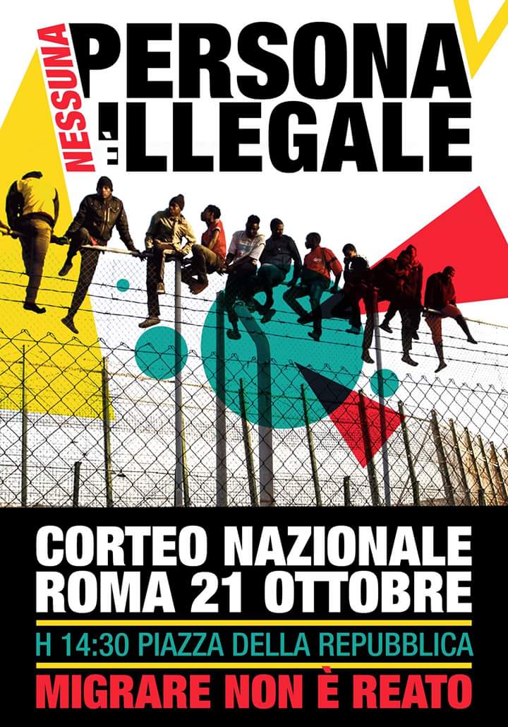 Alle 14.30 in piazza della Repubblica.
Migrare non è reato.
#Roma
#21ottobre