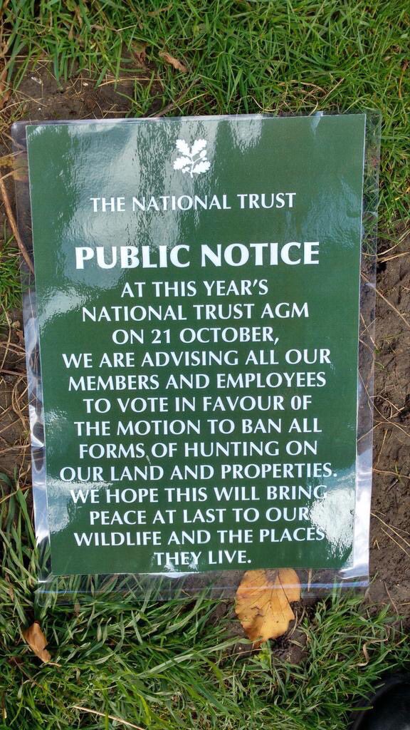_AnimalAdvocate's tweet photo. TODAY is one of the most important days in the @nationaltrust history. Choose #compassion &amp; #vote to ban all #hunting from your land.🐾💞 https://t.co/kRm4OFbixQ