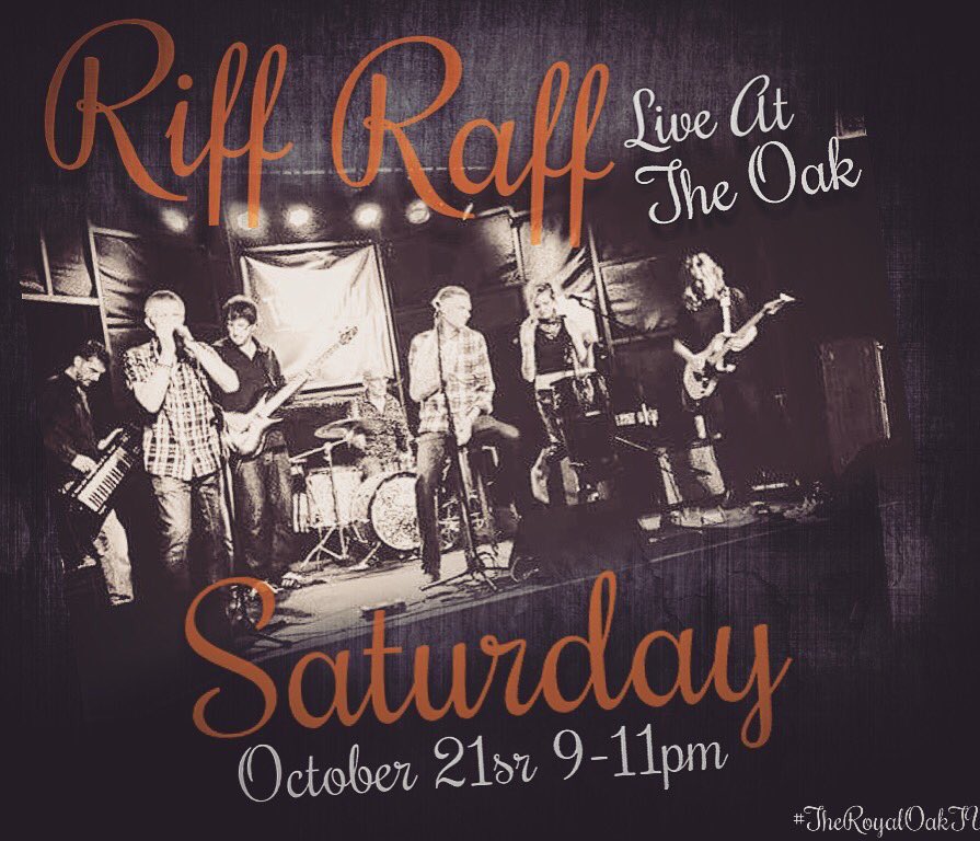 Tonight we've live music from <a href="/bandriffraff/">Riff Raff Band</a> #TunbridgeWells #TheRoyalOakTW #LiveMusic #FreeLiveMusic #MusicVenue #Music