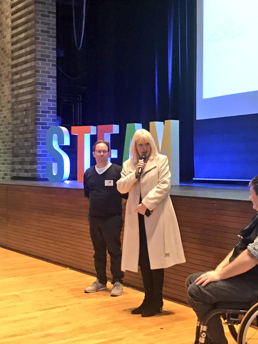 Intel_IRL's tweet photo. Absolutely delighted to have @mitchelloconnor visit the @DublinCityUni #STEAMHack this morning and speak on the value of creativity in STEM https://t.co/wBY9FzdjZQ