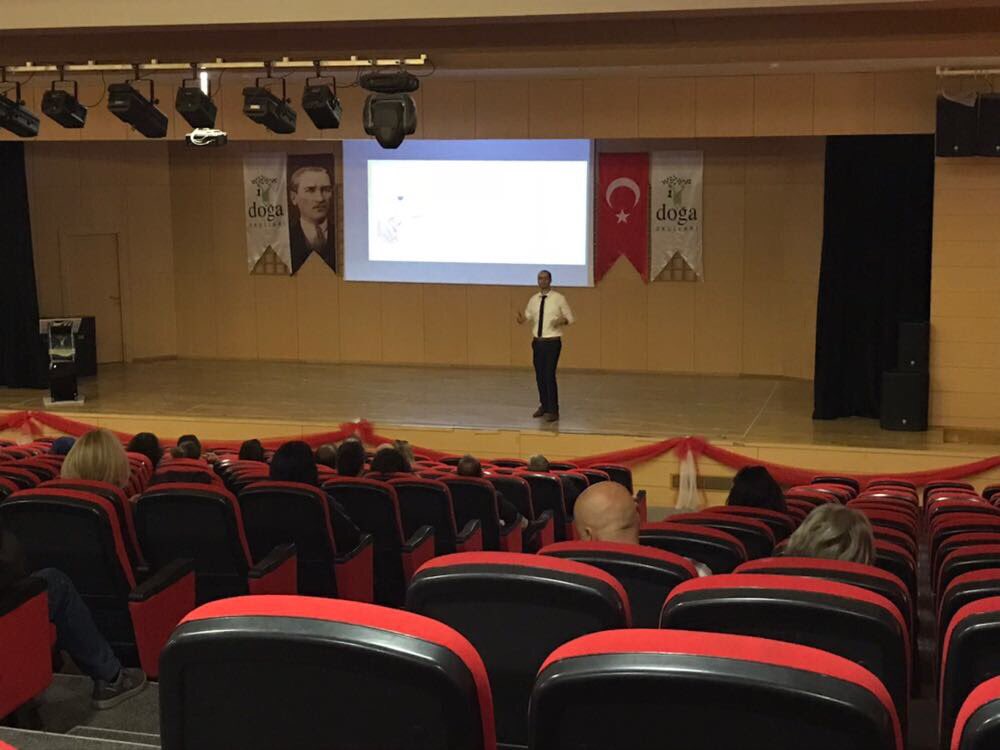 TemurHuseyin's tweet photo. Özlüce Doğa Ortaokulu olarak “Liseye Geçiş Sürecinde İletişim” adlı sunumu gerçekleştirdik @GuldemG @ArzuAkinAydin @SibelIzgiman @salhakbay https://t.co/umYgV2GihH