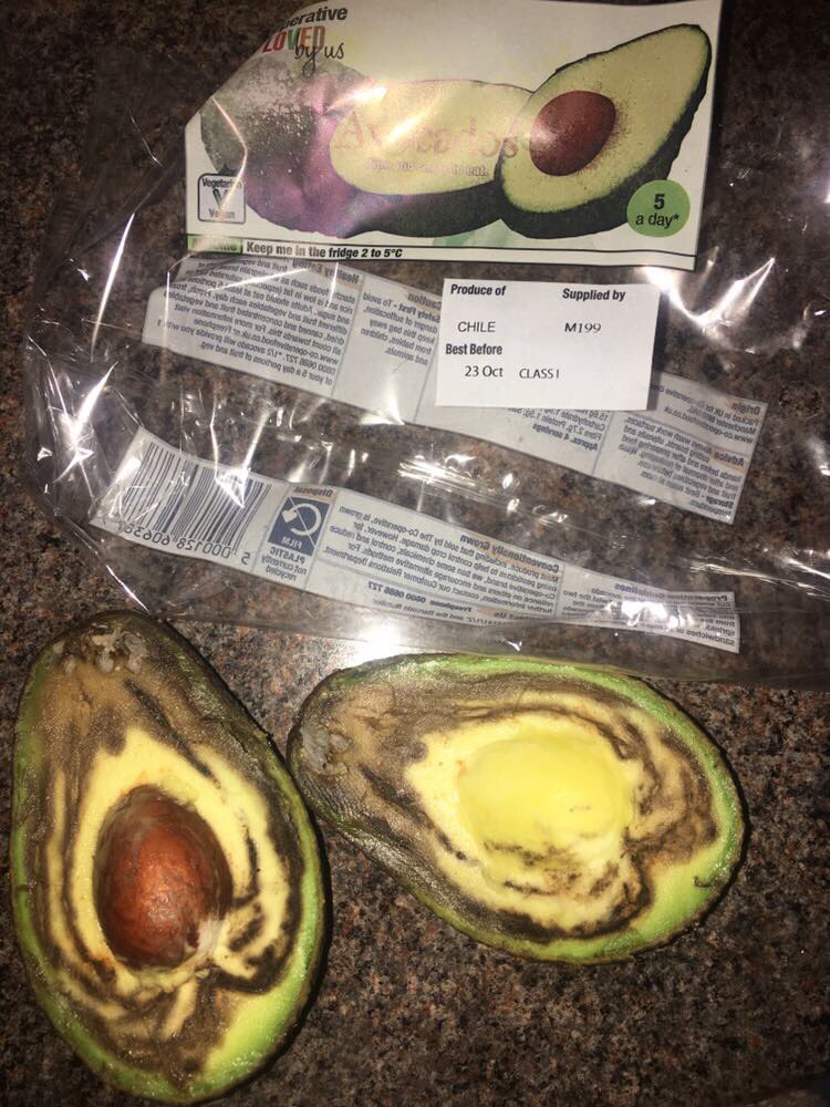 adele_mh's tweet photo. @coopukfood apparently “ripe and ready” for another two days. Mouldy and inedible!?? https://t.co/vYx7hBwXUp