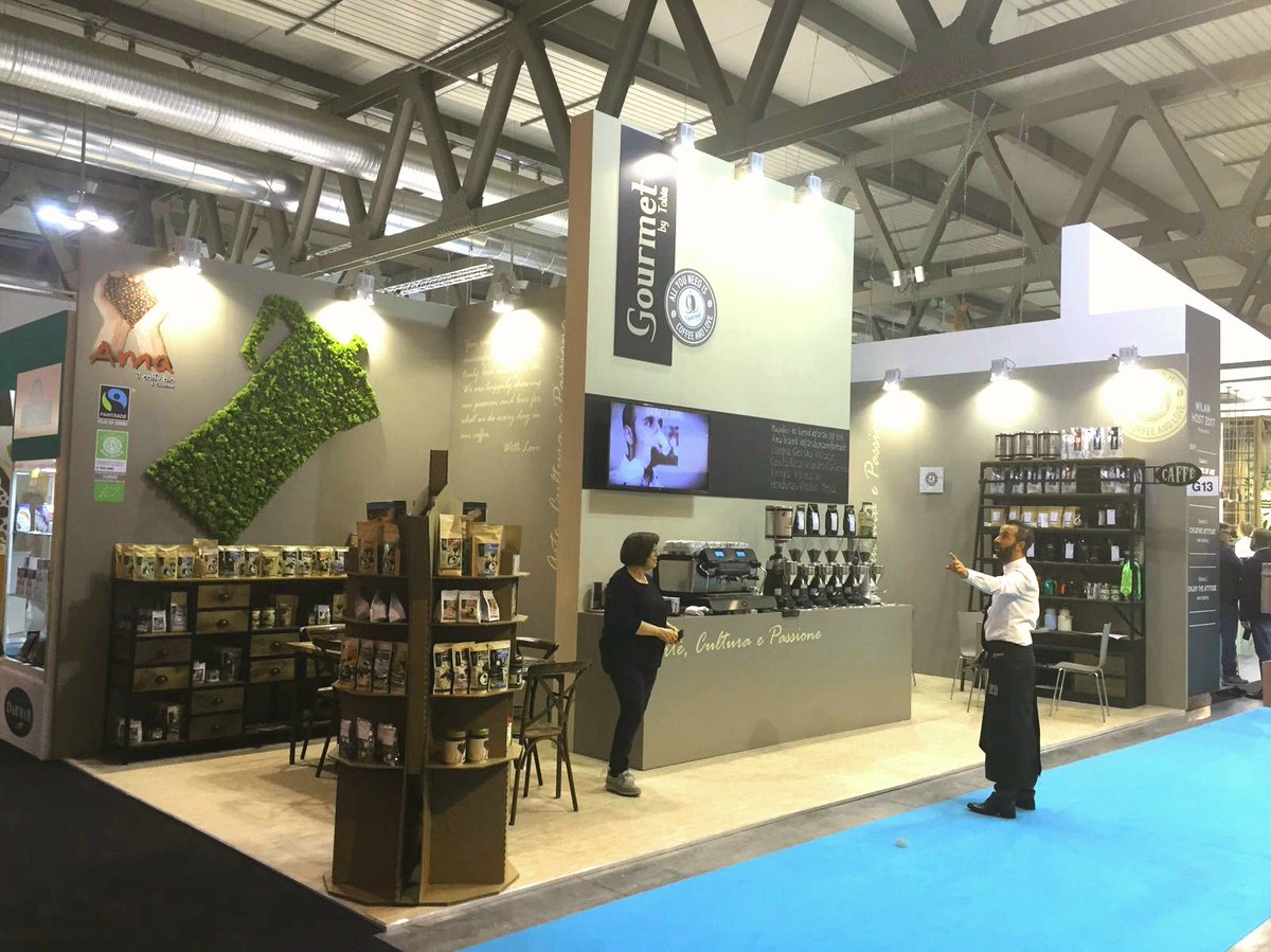 caffeGourmet_BO's tweet photo. Torrefazione Caffè Gourmet a #Host17 Pad. 14 Stand G13 ☕🌿 Grandi novità in Fiera!☝️
#host2017 #host #caffe #organiccoffee #specialitycoffee https://t.co/WHjkoFuU73