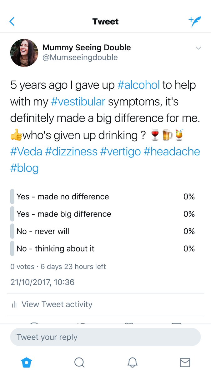 Please help me with my poll 👍😘#research #effectsofalcohol #vestibular #veda #dizziness #vertigo #headache #migraine #neuritis #menieres #bppv #tinnitus #mav #balance #rt #blog #blogger #health #wellness #Mindfulness