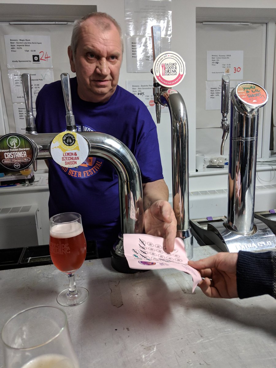 stationhoplvm's tweet photo. This chap is a legend.He remembered me from #imbc17 & remembered that I love sour Beer! @salfordbeerfest @thekernel https://t.co/4Ha7L6pscf