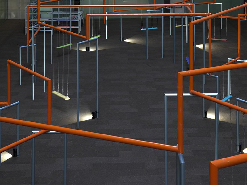 The #TurbineHall #swings into action @ #TateModern with this #playful piece by #Danish #design collective #SuperFlex bit.ly/2gXNEYK