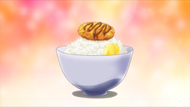 妖怪アパートの幽雅な日常 公式アカウント 台風が近づいてるのでポテトコロッケご飯を貼っておきますね 一色さん曰く コロッケ をレンジで温めて 冷ご飯の上に乗せてソースをちょい多めにかけるの そして 黄色い甘いたくあんと食う わからない方は11