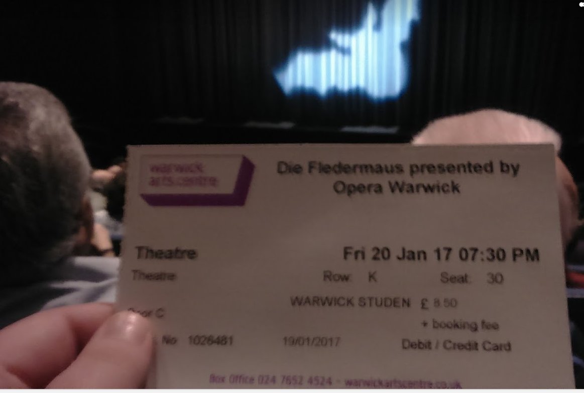 I'd never seen opera before uni, but went to see student society <a href="/OperaWarwick/">Opera Warwick</a>'s version of Die Fledermaus and it was great #warwickopen