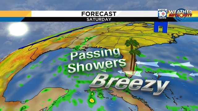 Expect more on-and-off showers throughout the rest of Saturday. High temps in the upper 80s. #Soflo #windy #flwx https://t.co/wn7WVHmeaf