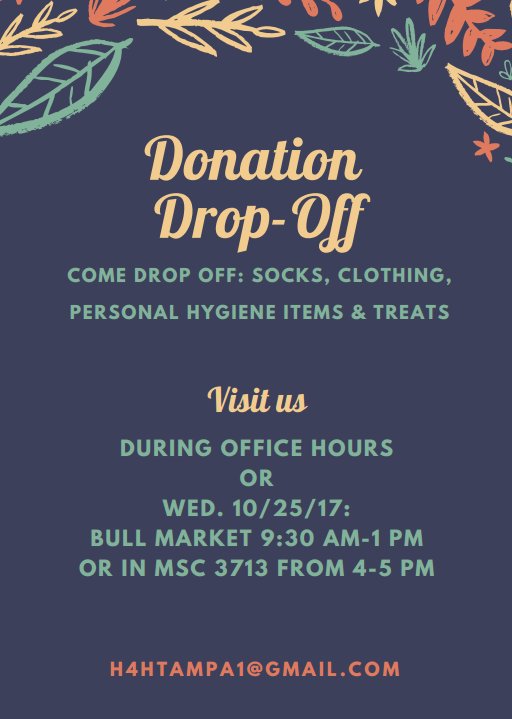 H4HUSF's tweet photo. Come &amp; help us make Halloween treat bags! 🎃Also, earn volunteer credit by donating: new socks, clothing, and/or personal hygiene items! https://t.co/Tkd1Y3HnMs