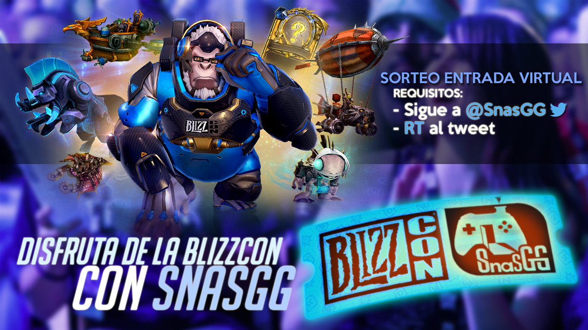 SnasGG's tweet photo. 📌¡Tenemos nuevo SORTEO! 🎉El próximo viernes 27 de Octubre sorteamos una entrada virtual para #BlizzCon RT, Follow y estad atentos al stream! https://t.co/QNHoHZr4jX