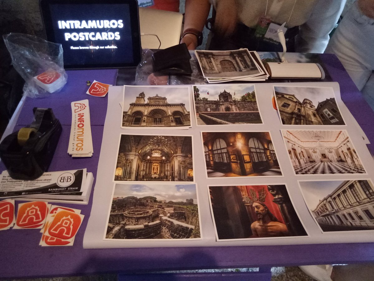 DTIDesignCenter's tweet photo. EARLIER: With the @InfomurosApp team at Casa Manila @Intramuros They have postcards for sale and FREE stickers. #DesignWeekPH https://t.co/vpzL2TBcv0