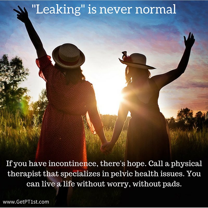 GetPT1st's tweet photo. Incontinence is common but not normal. A #pelvichealth PT can help &amp; in many cases cure your #incontinence #GetPT1st
https://t.co/8rX9HK3uJH https://t.co/uiHcGpEjzI