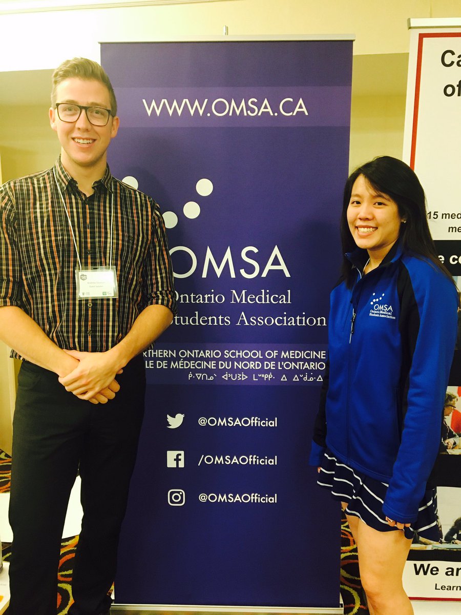 OMSAofficial's tweet photo. @A_Dawsonator & @viivianng are super excited to welcome first year #medstudents to #OMSA at #OMSW2017! https://t.co/RjMlayuIwv