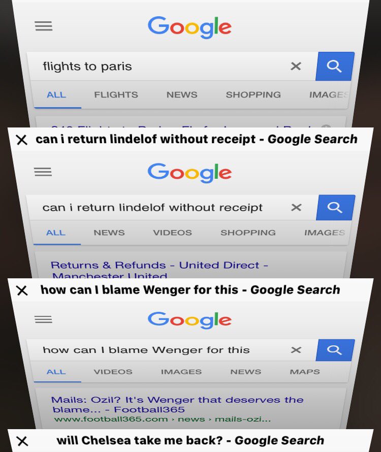 igelomo's tweet photo. Mourinho's Google history right now. https://t.co/sa6GdGCSUA