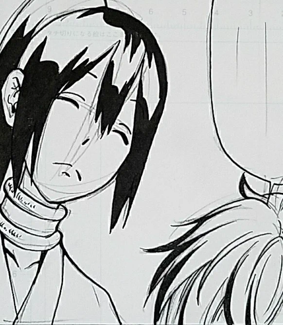 髪に使ってた筆がなくなったから代打で。うん、太い。 