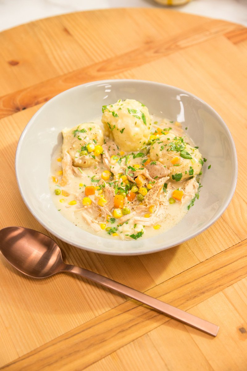 Does it get any more comforting than chicken and dumplings? Thank you for sharing this recipe <a href="/KatieLeeKitchen/">Katie Lee</a> ! #TheKitchen <a href="/FoodNetwork/">Food Network</a>