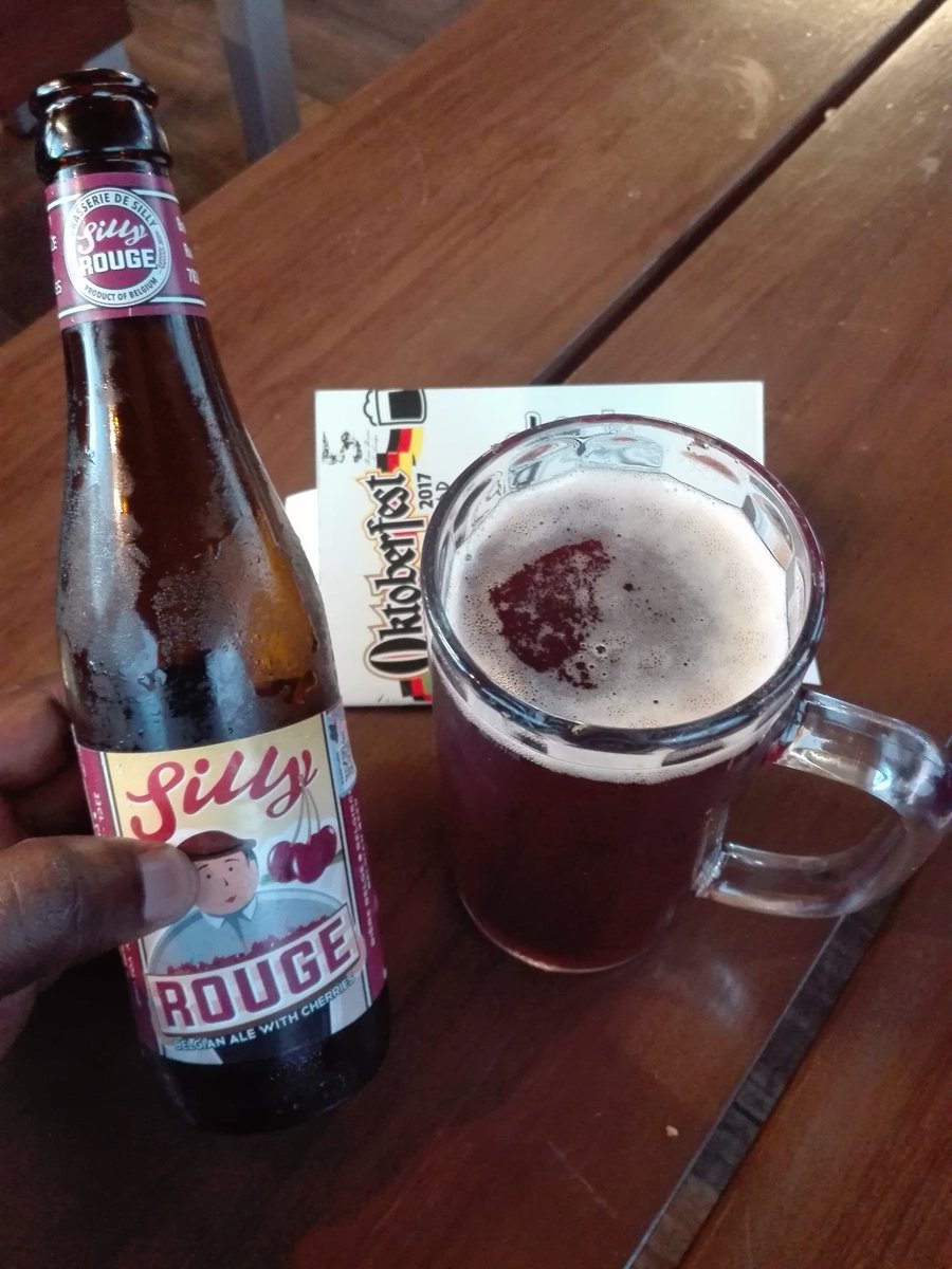 maxradio99's tweet photo. Trying the #octoberfest2017 Beer Trail. I'm trying the Silly Rouge ( Dark Ale with Cherries) so Damn good. #bigfivebreweries https://t.co/J0klem3pRj