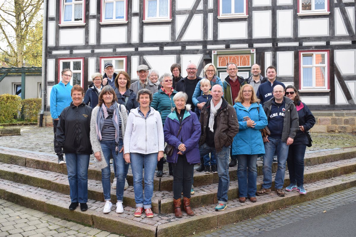#Royston and #Buntingford twinners and <a href="/RoystonTownBand/">Royston Town Band</a> enjoying a walking tour of Grossalmerode