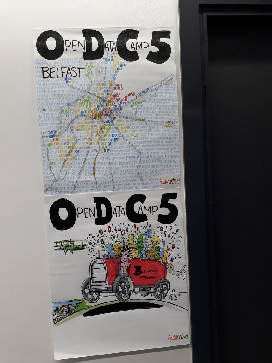 Some great drawings from @drawnalism for the first sessions #odcamp