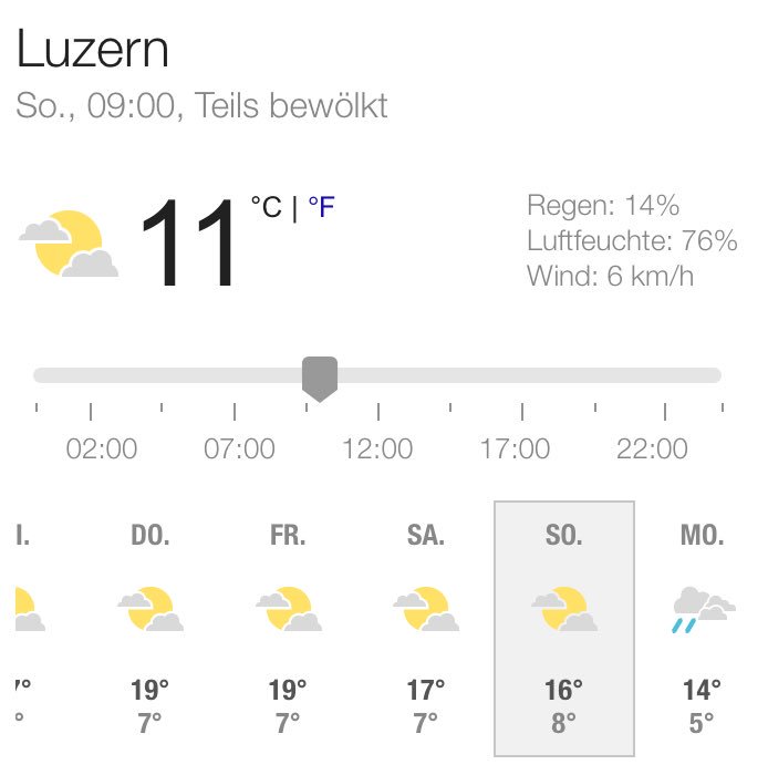 la_macchina_ch's tweet photo. Wetterprognose #SCML17: ⛅️, Temp. 11 °C, Regen 14 %, Luftfeucht. 76%, Wind 6 km/h... noch 8 Tage bis zum Start.😊🏃🏽👍🏼
#HM #sub122 #freu https://t.co/ULtpaASflF