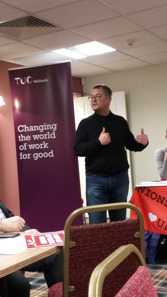 Sally_Keeble's tweet photo. TUC's Lee Barron says Northampton a hot-spot for personal debt #Britainneedsapayrise https://t.co/L8SArUMLEg