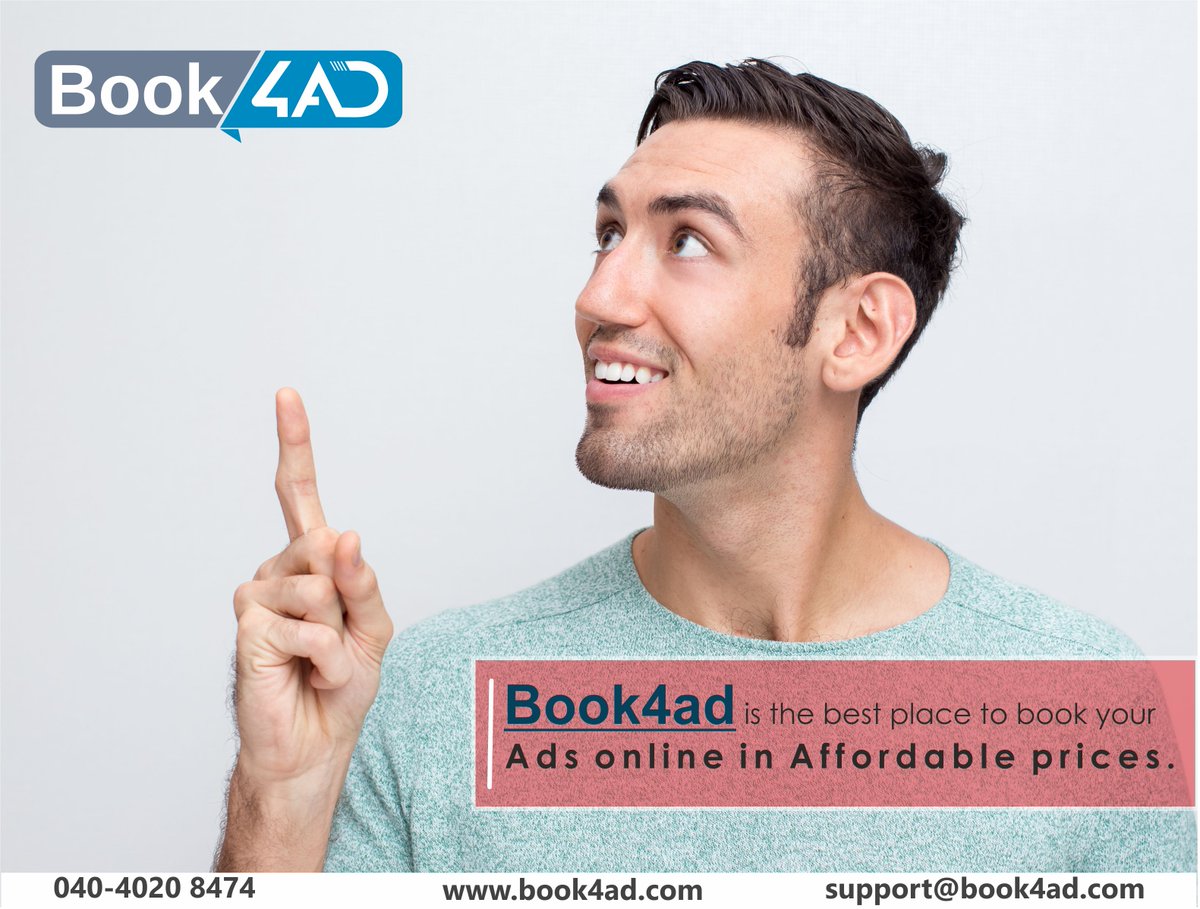 book4ad's tweet image. Book4ad is the best place to book your newspaper #AdsOnline...
Book4ad.com
