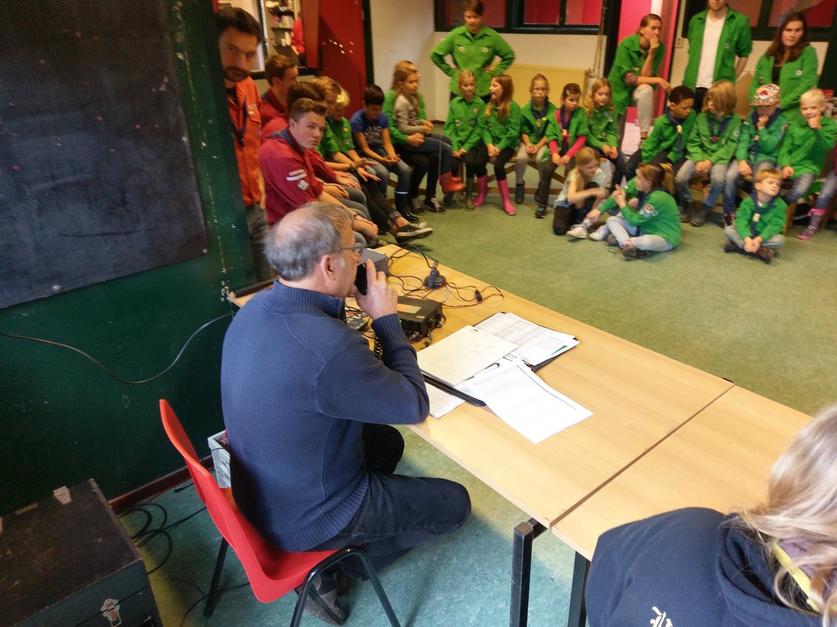 ScoutsNoord's tweet photo. The scouts are ready to go for the JOTA. ham radio + big antenna ready for use. Greetings from the Netherlands! @jotajoti_nl   @JOTAJOTI https://t.co/mZEnDT6PBO