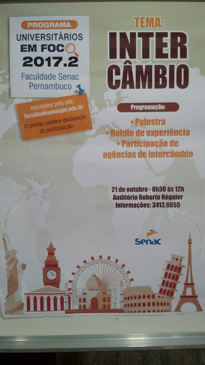 Liviacanada's tweet photo. Estaremos hoje aqui em Recife no #senac para falar sobre oportunidades de estudos no #Canada @CanadanoBrasil !!! https://t.co/OL52xK4omU