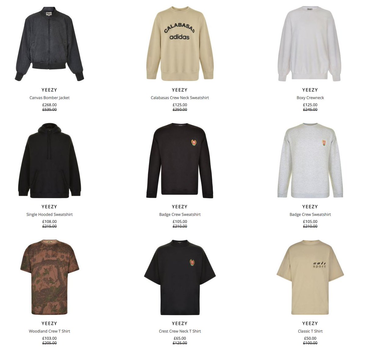 yeezy clothing sale