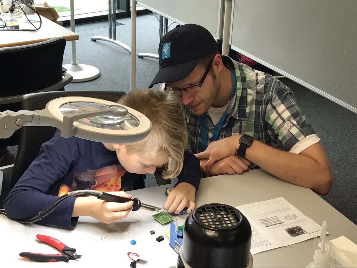 ESO's tweet photo. Looking for future Co-Workers at the Youngsters Corner. Come visit us @ESO 
#GarchingOpenDoors https://t.co/Rcqwq05yA7
