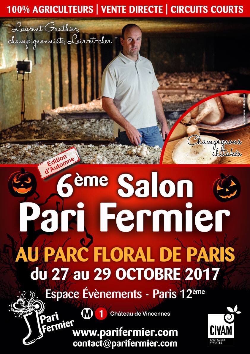 Pari_Fermier's tweet photo. ACTU | Rdv du 27 au 29 oct. pour notre salon 100% agriculteurs 👨‍🌾 100% Halloween 👻 🎃 et 100% cuisine 🍴avec notre chef Jean-Paul Cheneau 👨‍🍳 https://t.co/rRcViBdHAI