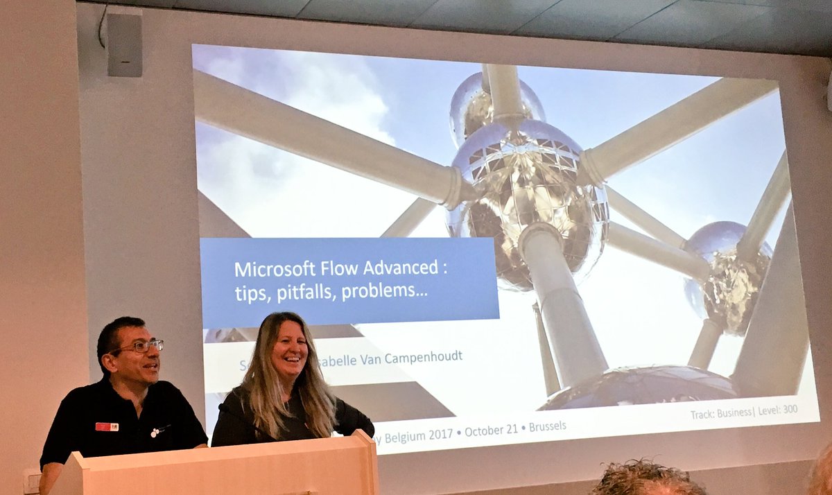 maarteneekels's tweet photo. I guess @thesqlgrrrl and @sergeluca need an overFLOW room for their session on #MicrosoftFlow at #SPSBE :) https://t.co/kONxVYeRkE