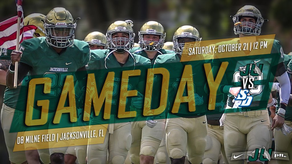 🏈 Jacksonville 🆚 San Diego 
🕛 12:00 p.m. 
🎥 espn.com/watch/roadbloc…
📊 judolphins.com/sports/fball/2…
🎙mixlr.com/judolphins/

#WADL #EMAD