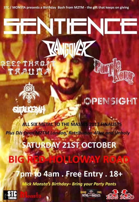 Sentience_UK's tweet image. TONIGHT. Check out London's best underground metal bands play live @TheBigRedLondon. All 6 Finalists of #M2TMLondon 2017. Come get some! 🍻