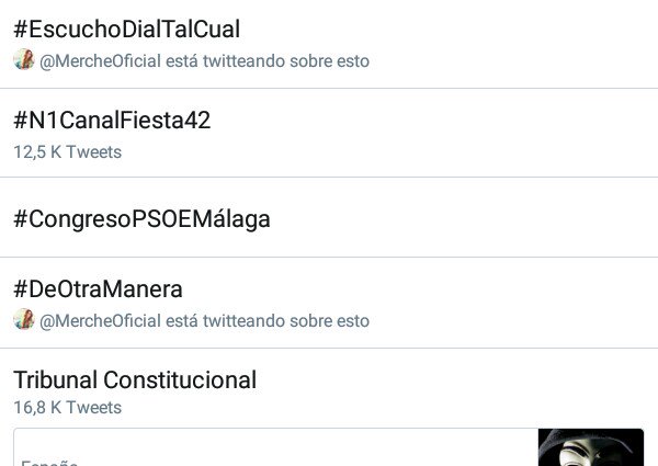 NoticiasMerche's tweet photo. #DeOtraManera ocupa el 4° puesto de tendencias en España. @MercheOficial https://t.co/Gdly1D4mJh