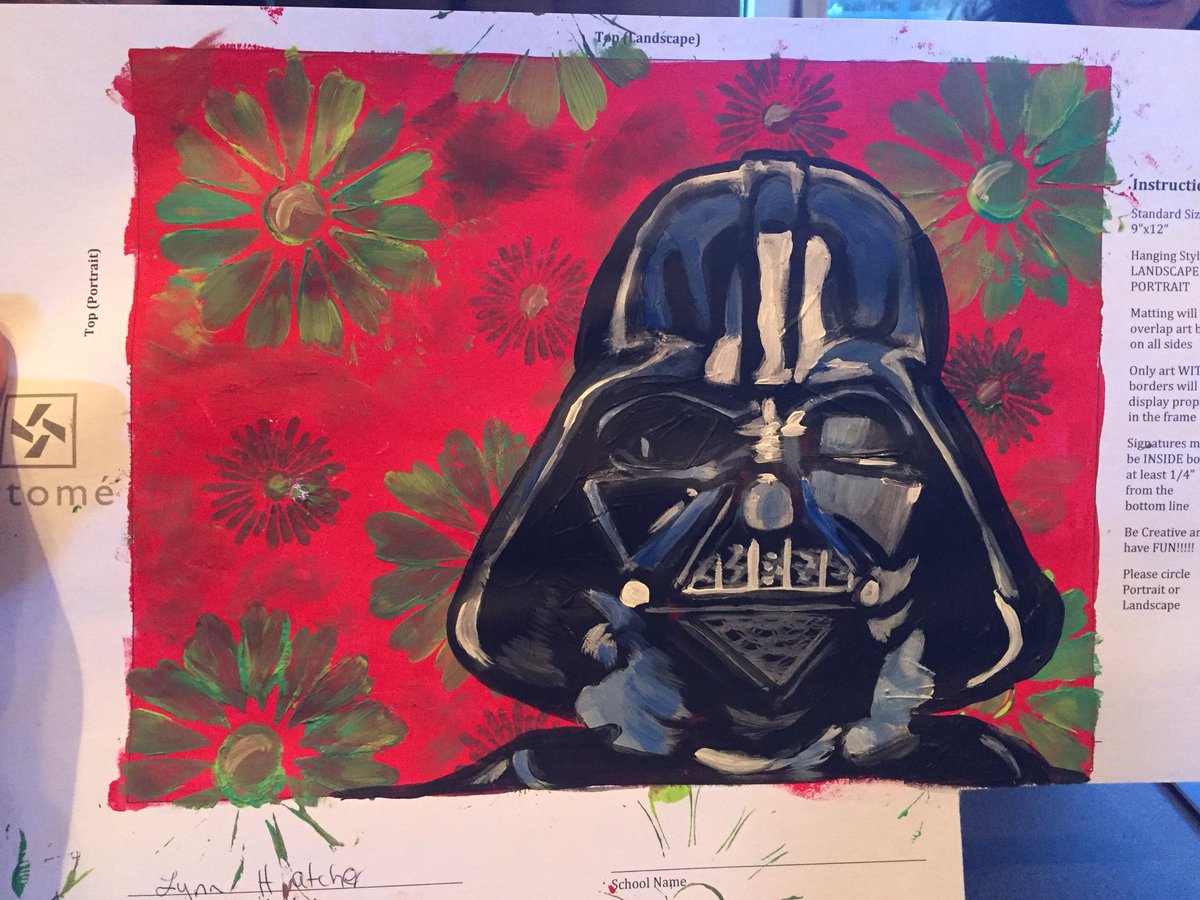LhhsArts's tweet photo. Got to make some art for a cause! will be auctioned tonight for scholarships for Nahs students in GA. #paiting @artoflynn #nahs #gaea17 https://t.co/nhoYGQyueu