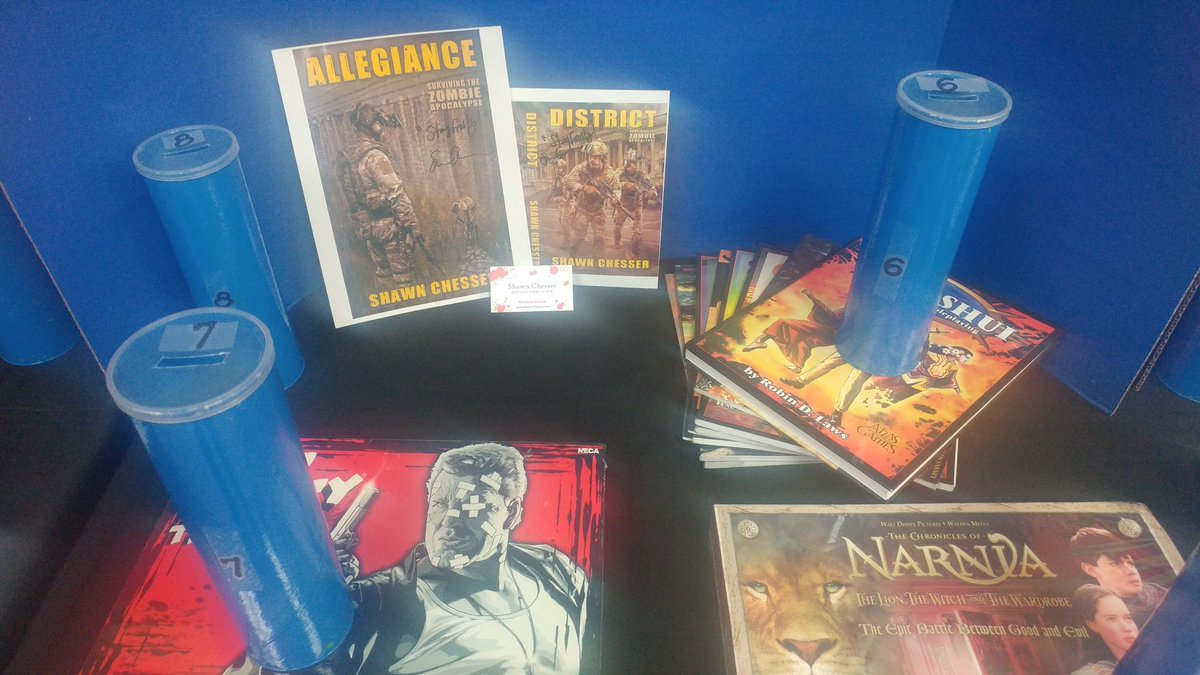 CosplayRivers's tweet photo. Charity Auction items for #RockCon #CosPlay #gaming #convention special Tx to #ShawnChesser https://t.co/zEMgNtr04o