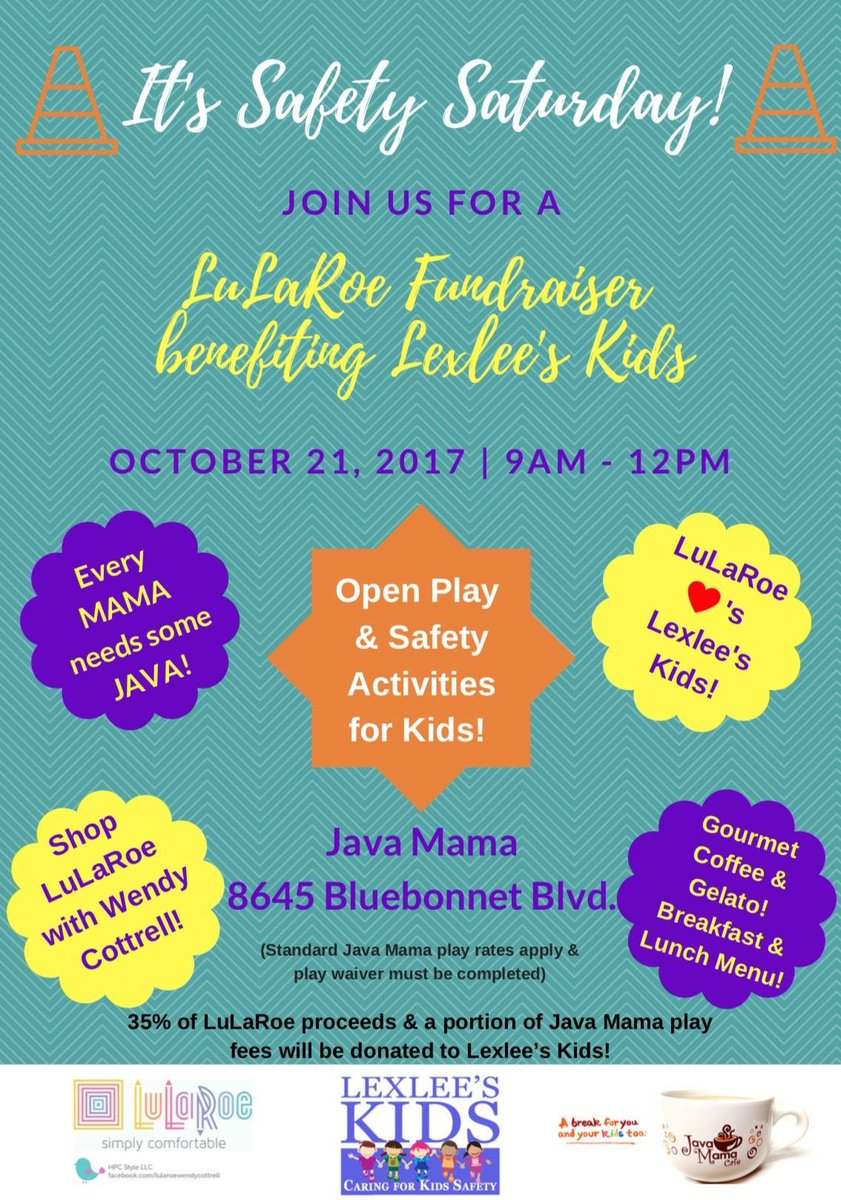 SafetyPlaceLA's tweet photo. Today is the #LEXLEESKIDS #LULAROE fundraiser! If you cannot make it #JavaMama you can shop here https://t.co/AdUPdxv03Z! https://t.co/db3p5ZkTMp