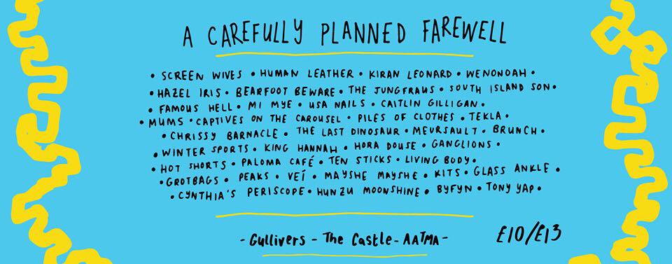 Last hurrah for Carefully Planned today. Lots of fine memories and discoveries from one of the finest inner-city festivals going. RIP xxx